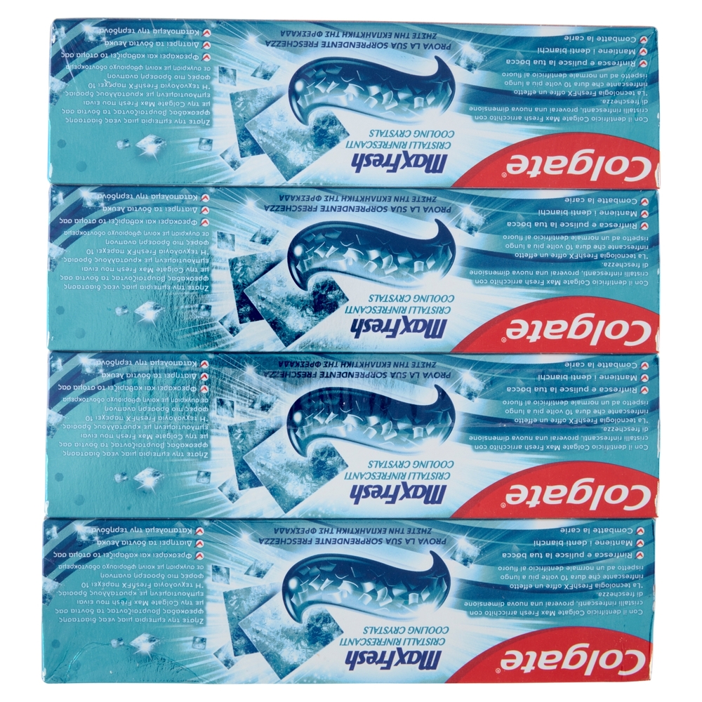 Colgate dentifricio Max Fresh Cristalli Rinfrescanti 4x75 ml